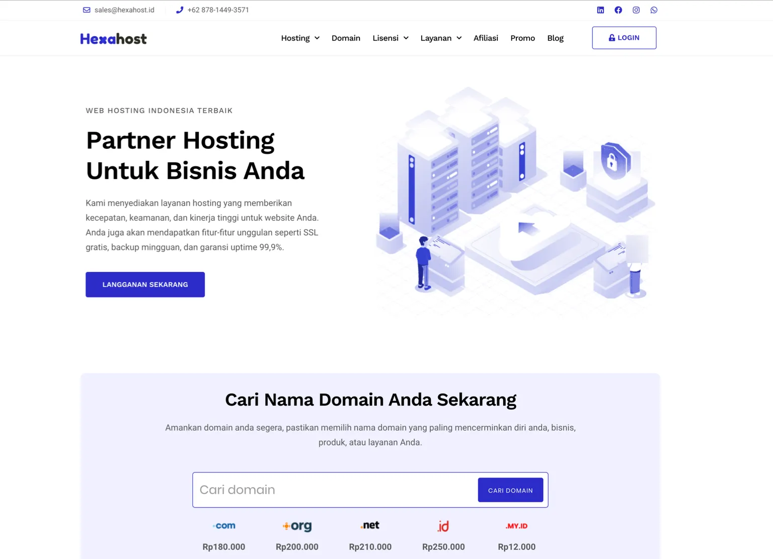 Hexahost screenshot 1