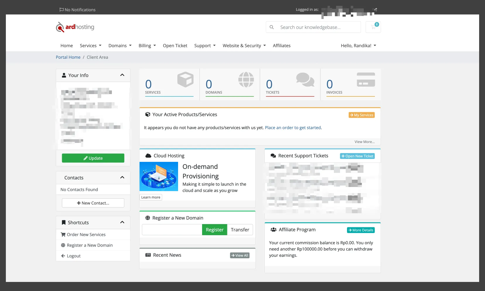 ArdHosting screenshot 2