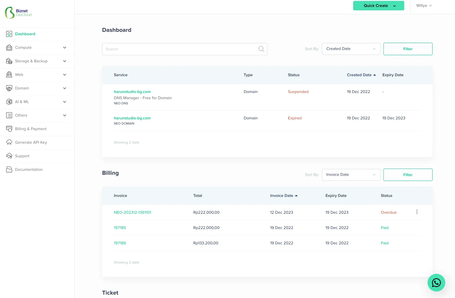 Biznet Gio screenshot 2