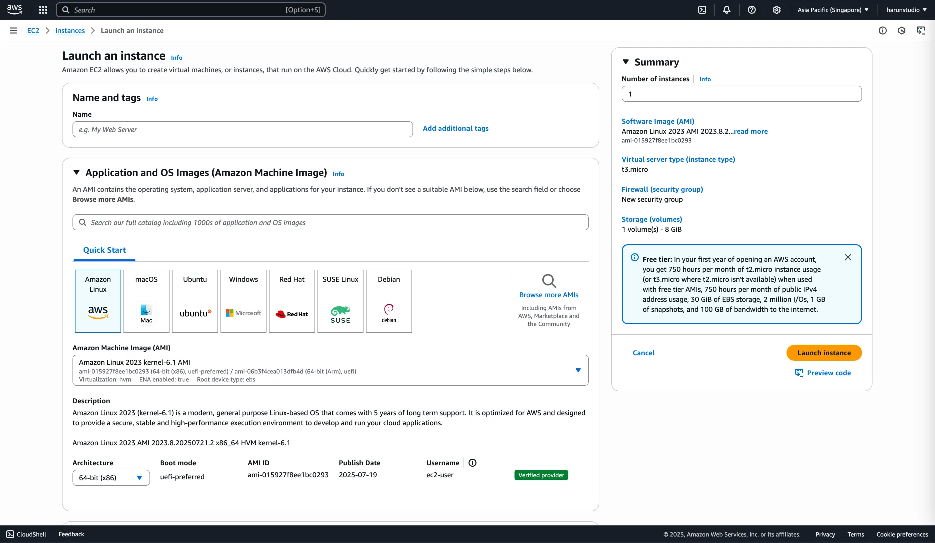 AWS EC2 screenshot 3